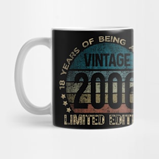 18th Birthday 18 Year Old Vintage 2006 Limited Edition Mug